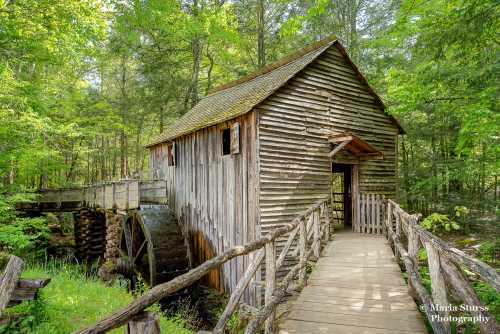 John Cable Grist Mill is a historic mill located at the Visitor Center along Cades Cove Drive in the Great Smoky Mountains National Park.