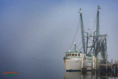 Shrimp Boat in Fog