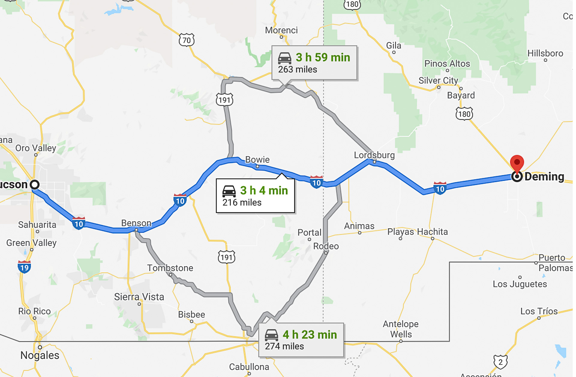 How Far Is Las Cruces From Tucson